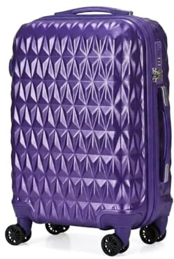 CMY Suitcase 20 Inch Cabin Hard Shell Lightweight ABS Carry-On Luggage | Hold Case with 4 Spinner Wheels, Combination Lock, Travel Suitcase for Holidays, Flights and Business Trips