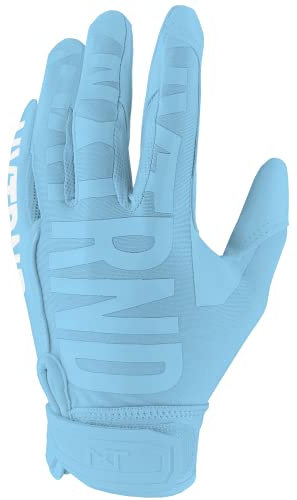 Nxtrnd G1 Men's Football Gloves, Adult Sticky Receiver Gloves (Columbia Blue, X-Large)