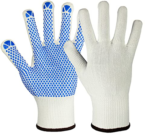 Hase Montage-/Arbeitshandschuh Namur aus Baumwoll-/Polyester Strick, PVC Noppen an der Handinnenfläche die einen optimalen halt auf jeder Oberfläche bieten (240, 9)