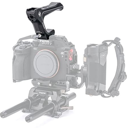 Tilta Compact NATO Top Handle for Camera Cage Compatible with Sony A7 IV,Panasonic GH6 – Black TA-QRTH7-B