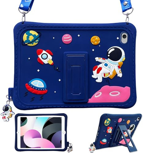 ZOOMALL Funda Niños para iPad Mini 5/Mini 4 (2019/2015) de 7,9, a Prueba de Golpes Funda Protectora de Silicona con Protector de Pantalla, Correa de Hombro, Soporte Plegable