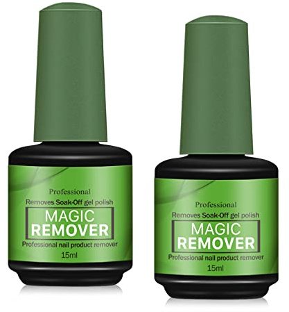Dissolvant de Vernis à Ongles en Gel 2 Paquet, Magie Remover Professionnel, Enlève Facilement et Rapidement le Vernis, Ne Blesse Pas les Ongles