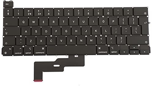 OLVINS Teclado inglés británico para MacBook Pro Air Retina 13'' A2338 UK Teclado Fin 2020 EMC 3578 M1