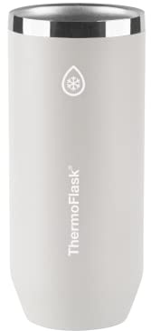 ThermoFlask Glacière isotherme 2 en 1 de qualité supérieure, taille fine, 355 ml, gris ultime