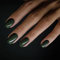 TMUT 24pcs Square Dark Green Press on Nails, 1.0ml, ABS Material, Removable, 12 Sizes Assorted, Full Cover Nails, Women Girls Nail Art Accessories