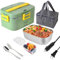 ErayLife 1.8L Lunch Box Gamelle Chauffante 75W,304 Acier Lnoxydable Chauffante Electrique 12V/24V/220V, Gamelle à Lunch voyages pour le bureau, camping, famille,plein air,caravane,camion, taxi
