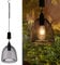 pearlstar Battery Powered Lights Indoor Outdoor Decorative Pendant Lamp with 6-Hour Timer Black Hanging Lantern Battery Operated Waterproof for Living Room Bedroom Gazebo Garden Yard