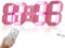 COVERY 3D LED Wanduhr 15'' - Mädchen Zimmer Licht Wecker Temperatur Steuerung Nachtlicht - Pink