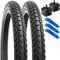 YunSCM 2Pcs Faltbarer 20 Zoll Reifen 20x1.95 Mantel Plus 2Pcs 20 Zoll Schlauch AV32mm Ventil kompatibel 50/54-406 Straßen，Stadt，Mountainbike，Fahrradreifen 20x1.90 20x1.95 20x2.0 und Schlauch