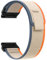 ZoRoll 22mm QuickFit Armband für Garmin Fenix 8 47mm/7 Pro/7/6 Pro/6/5 Plus/5, Elastisch Nylon Klettverschluss Ersatzarmband für Garmin Tactix 8 47mm/Descent G2/Epix/Instinct - Orange&Beige