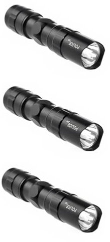 Gadpiparty 3 Stücke Mini Taschenlampe 3w 300lm Stoßfest Für Camping Wandern Schwarz 3w Taschenlampe