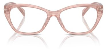 Ralph by Ralph Lauren Ra7161u Damen Brillenrahmen mit universeller Passform, quadratisch, für verschreibungspflichtige Brillen, Glänzende, transparente Rose/Demo-Gläser, 53 mm