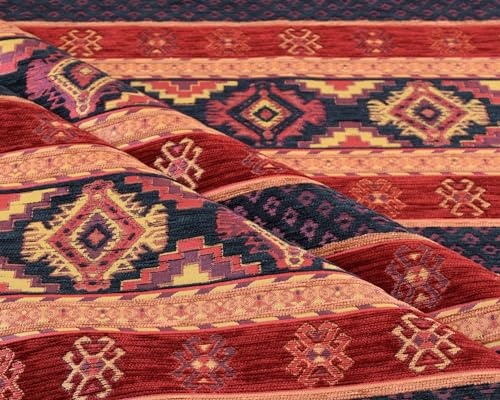 Generic Kelim-Muster, Polsterstoff, Kelim, Bohemian, Boho, Tapisserie, Tribal, Südwesten, Türkisch, Persisch, Marokkanisch, marokkanisch, marokkanisch, ethnischer Stoff, Meterware (40 m x 365 cm),