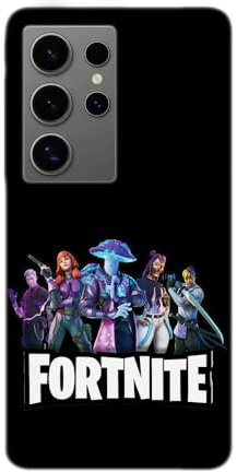 SUPER Made Transparente Design-Hülle für Samsung Galaxy, Bedruckt in Frankreich, Videospiele, Fortnite Team (Galaxy S24 Ultra)