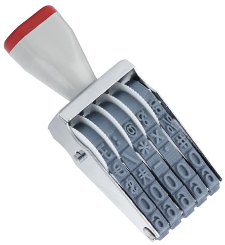 JPKTA 5-stelliger Zahlenstempel aus Gummi, wechselbar, für Büro, Datum, drehbar, verstellbar, multifunktional, kreativ, Preisschild, personalisierbar