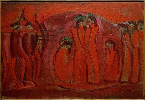TVLAR Bekannt Leinwand Print Abstrakte Drucke Erschießung der Heiligen Ursula durch Hermann Stenner Leinwand Wandbilder für Wanddekoration 60x90cm