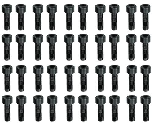 Oiieco 40 Pcs Bike Bolts, Bike Stem Bolts,Hexagon Socket Bolts M5*16MM,Black MTB Parts Set for Handlebar,Stem,Clamp,Brake Caliper Essential Bike Replacement Bolts
