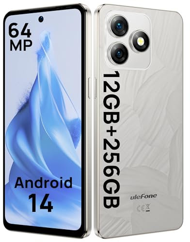 Ulefone Note 18 Pro Smartphone, 12GB+256GB/SD-2TB Android 14, 6.78 HD+, Fotocamera 64MP+50MP+32MP Cellulare 5450mAh Batteria, Ricarica rapida da 18W 4G Dual SIM Telefono NFC/GPS/OTG/Grigio