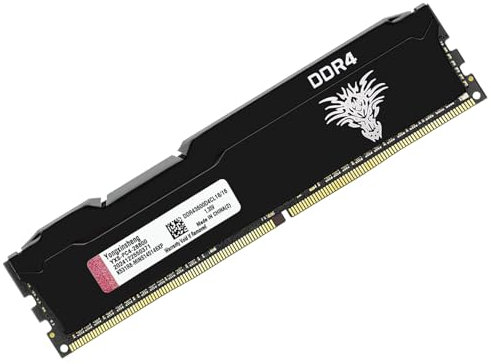 Yongxinsheng DDR4 3600MHz 16Go Desktop RAM PC4-28800 XMP 2.0 UDIMM Non-ECC Unbuffered 1.35V 288 Pin CL18 PC Computer Mémoire Ram Barette Upgrade Module pour Ordinateur de Bureau (Noir)