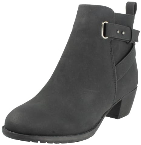 Spot On Ladies Extra Wide Fit Zip Up Ankle Boots F51259