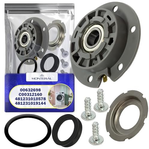 Set di Cuscinetti per Lavatrice con Codice Originale 632698 00632698 per Bosch 483064 per Gorenje C00312160 per Indesit 481231018578 481231019144 per Whirlpool - Garanzia di 10 Anni - MONTERAL