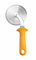 HENDI Rotella tagliapizza professionale, per uso intensivo, lama grande e affilata in acciaio inox, impugnatura in polipropilene, tagliapizza, ø97x240mm, arancione