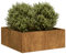 Fioriera Arrugginita 80x80x30 cm in Acciaio Corten (8,1KG)