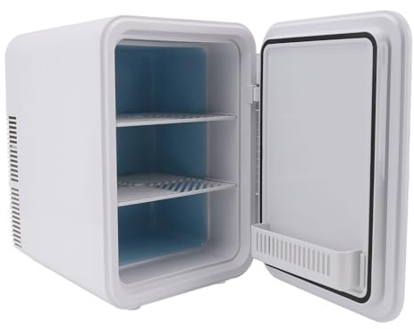Luocute Mini Fridge for Bedroom Car Office Desk Dorm Room, Portable 10L Can Electric Refrigerator for Food Drinks Skincare Beauty Makeup, Energy Saving Fast Cooling Portable Fridge