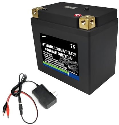 12V Motorcycle Battery LiFePO4 4Ah 7Ah 9Ah, Built-in BMS, CCA 260A-620A, Compatible with ATV, UTV, Scooter, High Power Starter Battery(V8 4800MAH)