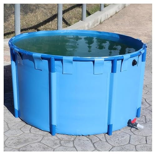 Étang De Piscine D'aquarium, Bassin à poissons en toile, piscine circulaire hors sol en toile avec support, grand réservoir d'eau pliable pour bassin de rétention de carpes koï et irrigation agricole