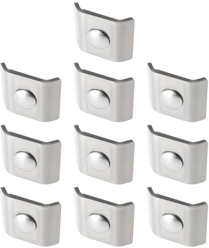 YINETTECH Doppelstabmattenzaun-Eckverbinder, 40 x 35 x 10 mm, Edelstahl-Stangenverbinder für leichte und schwere Zäune, Silber, 10 Stück