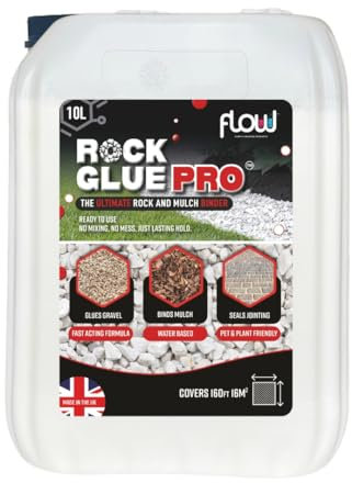 Rock Glue Pro – Heavy-Duty Gravel Binder & Joint Sealer for Driveways, Garden Paths & Mulch | Long-Lasting, Weatherproof, Easy-to-Apply Formula (10 Litre)