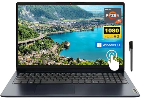 Lenovo IdeaPad Touchscreen Laptop, 15.6 FHD (1920x1080) IPS 300nits Anti-Glare Display, AMD Ryzen 5 7520U, 8GB LPDDR5RAM, 512GB SSD, AMD Radeon Graphics, Windows 11 Home, Abyss Blue, EAT 16GB USB PEN