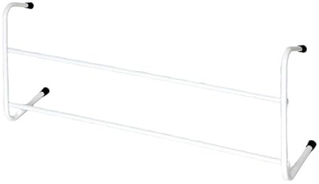 Delfinware Radiator Airer – Strong Plastic Coated Steel Hanging Rail for Drying Clothes and Towels, Fits Most Radiators, Made in the UK (White, Small - 37.5cm wide - 2 Bar)