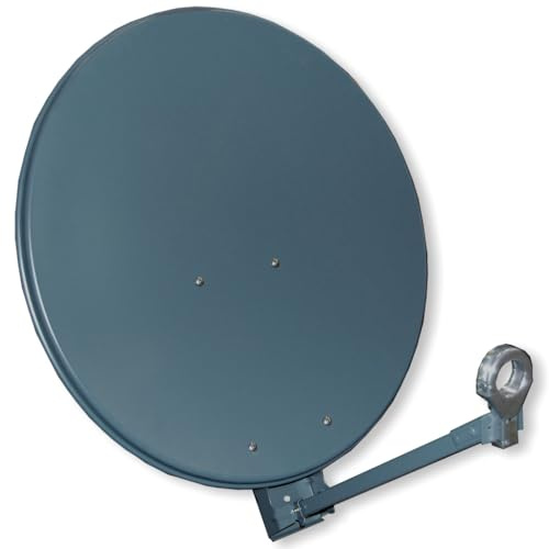 Gibertini Spiegel XP Premium 65 cm anthrazit | Aluminium-Satspiegel | Alu Satellitenschüssel | wetterfeste & extrem stabile Antenne