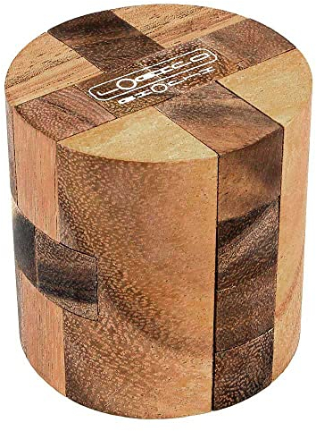 Logica Spiele Art. Zylinder Magische - 3D Denkspiel aus Holz - Schwierigkeit 4/6 Extreme - Knobelspiel - Geduldspiel - Leonardo da Vinci Kollektion