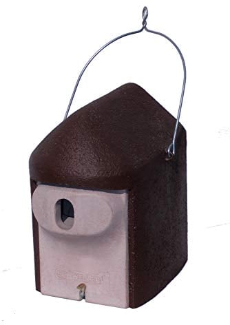 Naturschutzprodukt Nisthöhle Satz 2 Stück Nistkasten Vogelhaus Typ 2GR oval Flugloch 30 x 45 mm