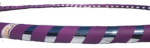 Weighted 1 lb. HULA HOOP for Hoop Dance Fitness Workouts Exercise and Off-Body -folds for Travel - Choose Color and Size Lrg 40, Med 38, or Small 36 inches. USA made -Get Your Middle Little!