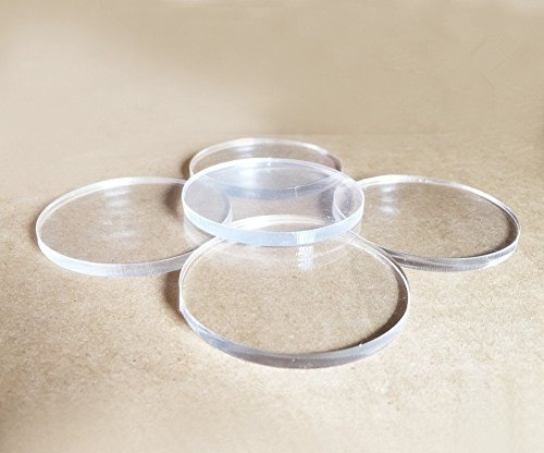 MEYA Lot de 20 disques ronds en acrylique transparent, verre plexiglas découpé au laser, diamètre 1/8 (diamètre 14 cm)