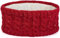 styleBREAKER Damen Strick Stirnband mit Zopfmuster und Pailletten, Fleece Futter, Haarband, Thermo Winter Headband 04026028, Farbe:Rot