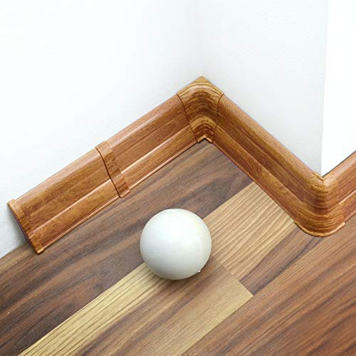[DQ-PP] 16 Meter Sockelleisten 62mm PVC Eiche Vintage Laminatleisten Fussleisten aus Kunststoff PVC Laminat Dekore