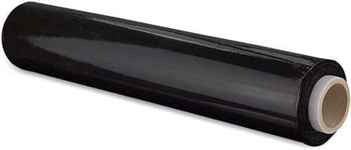 V1 Trade - 1,5 Kilogramm - Hand Stretchfolie 23 my (Black) 500 Millimeter x 225 Meter, Palettenfolie Handfolie Wickelfolie