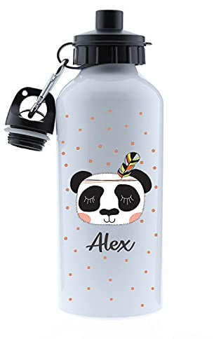 Kembilove Botella agua niños personalizada – Cantimplora Infantil Personalizada – Botella Mickey mouse – Botella agua niños acero inoxidable infantil – Cantimplora Panda