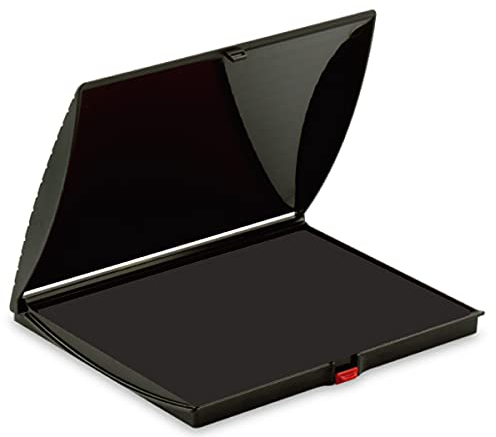 Veltec Stempelkissen, Filzgummi, hochwertig, groß, 12,7 x 17,8 cm, langlebig, leicht (schwarz)