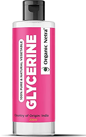 Organic Netra Glycerine for Face 100% Pure & Natural Glycerine Liquid for Face, Beauty and Skin Care Pure & Unscented Glycerine Suitable for All Skin Type, 200ml