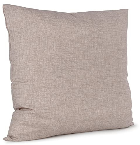 ANRO Kissenbezug Kissenhülle Kissen Sofakissen Zierkissen Deko Kissenbezüge Leinenoptik Beigegrau 40x40cm mit Füllung