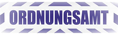 INDIGOS UG - Magnetschild Auto Ordnungsamt mit Rahmen 30 x 8 cm blau reflektierend - Magnetfolie LKW Truck Transporter Baustellenfahrzeug Firmenwagen - flexibel abnehmbar, wetterfest