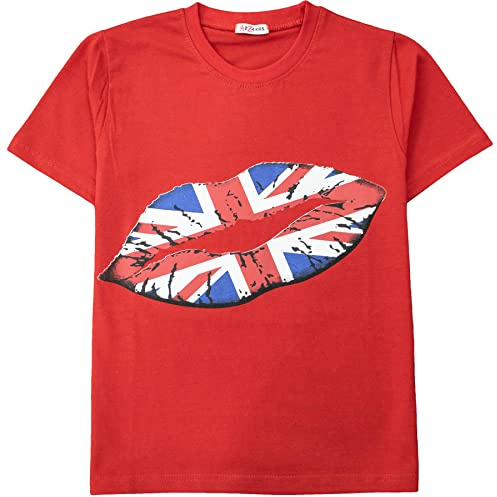 A2Z 4 Kids England Football World Cup Union Jack T-Shirt Age 5-13 | Soft UK Flag Sports Tee for Boys & Girls World Cup Party Wear