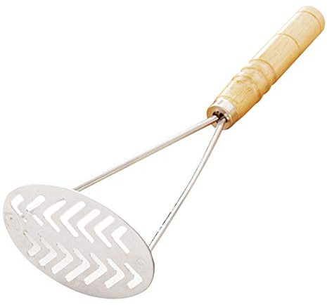 Manueller Kartoffelstampfer Lebensmittelzerkleinerer Gemüse Obst Knoblauchpresse Kochen und Küche Gadget Manueller Kartoffelstampfer langlebig Kartoffel Gemüse Obst Knoblauch manuell Edelstahl Holz
