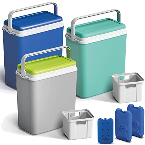 29 Ltr Large Thermal Cooler Freezer Insulated Cool Ice Box Picnic Beach Camping (Blue)